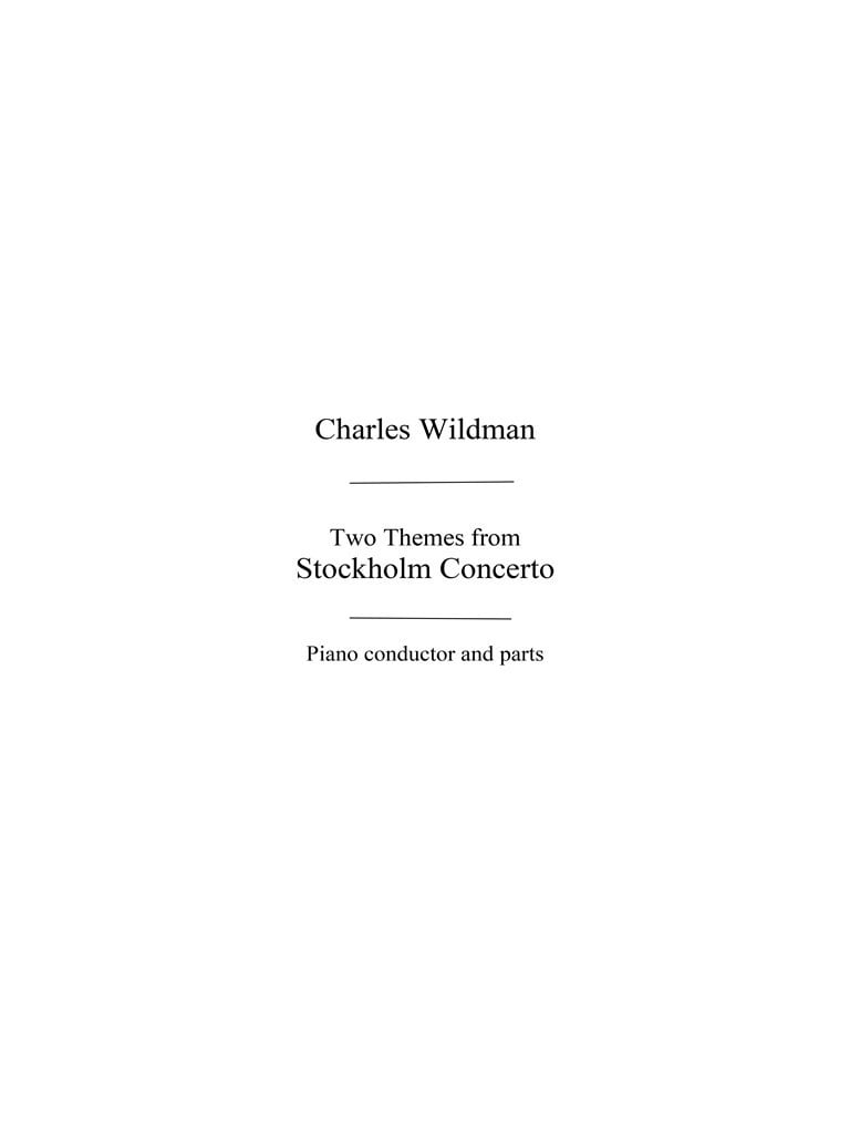 Two Themes From Stockholm Concerto